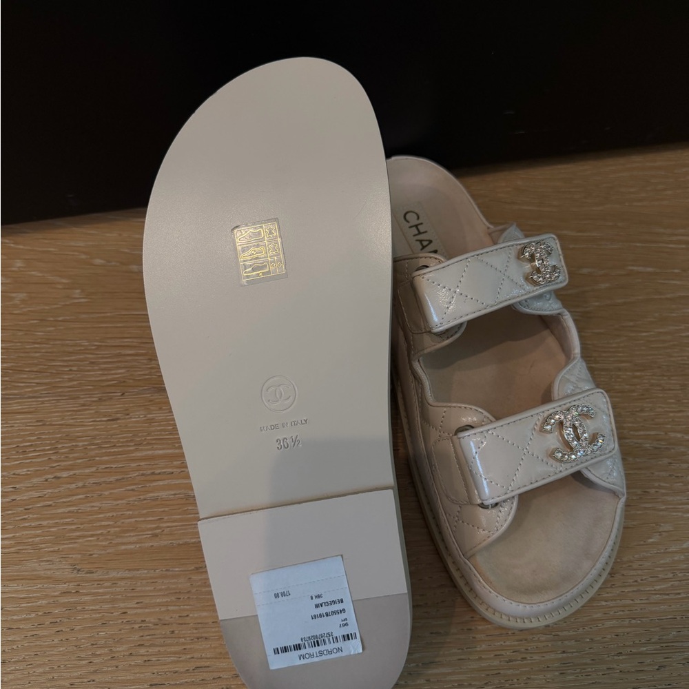 CHANEL Dad Sandals Women’s size 7 (36.5) - Picture 2 of 2